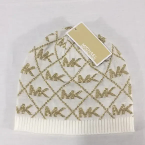 Michael Kors | Accessories | Micheal Kors Logo Beanie Cream  display picture 1